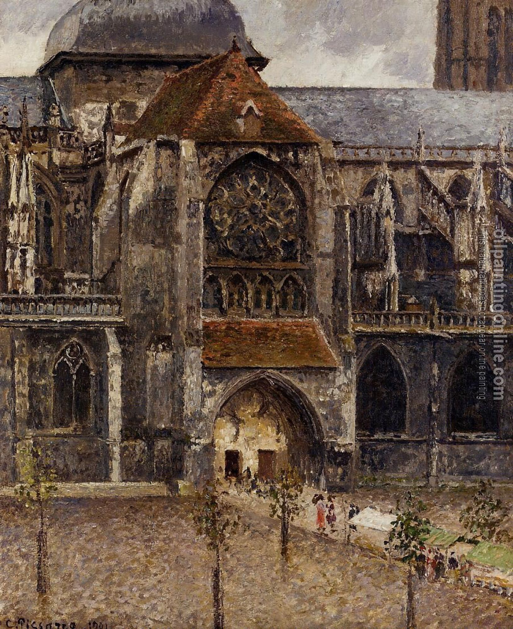 Pissarro, Camille - Portal of the Church Saint-Jacques, Dieppe